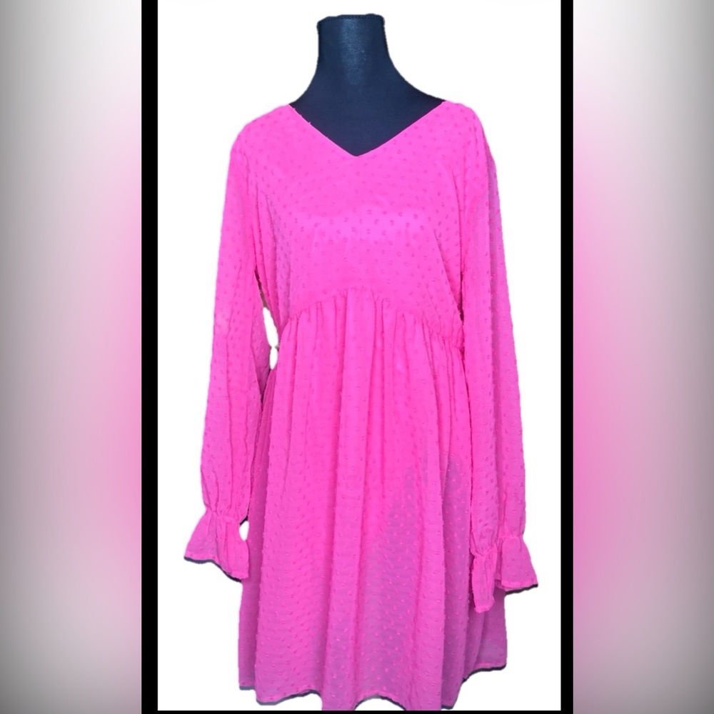 Pink Textured Women's dress Xl new ZENANA